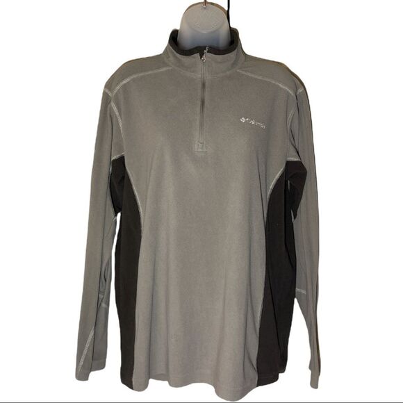 Columbia Klamath Range II Half Zip Thermal Sweatshirt Microfleece Omni Shade M - Picture 3 of 16